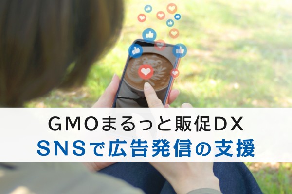 GMOまるっと販促DX。SNSで広告発信の支援